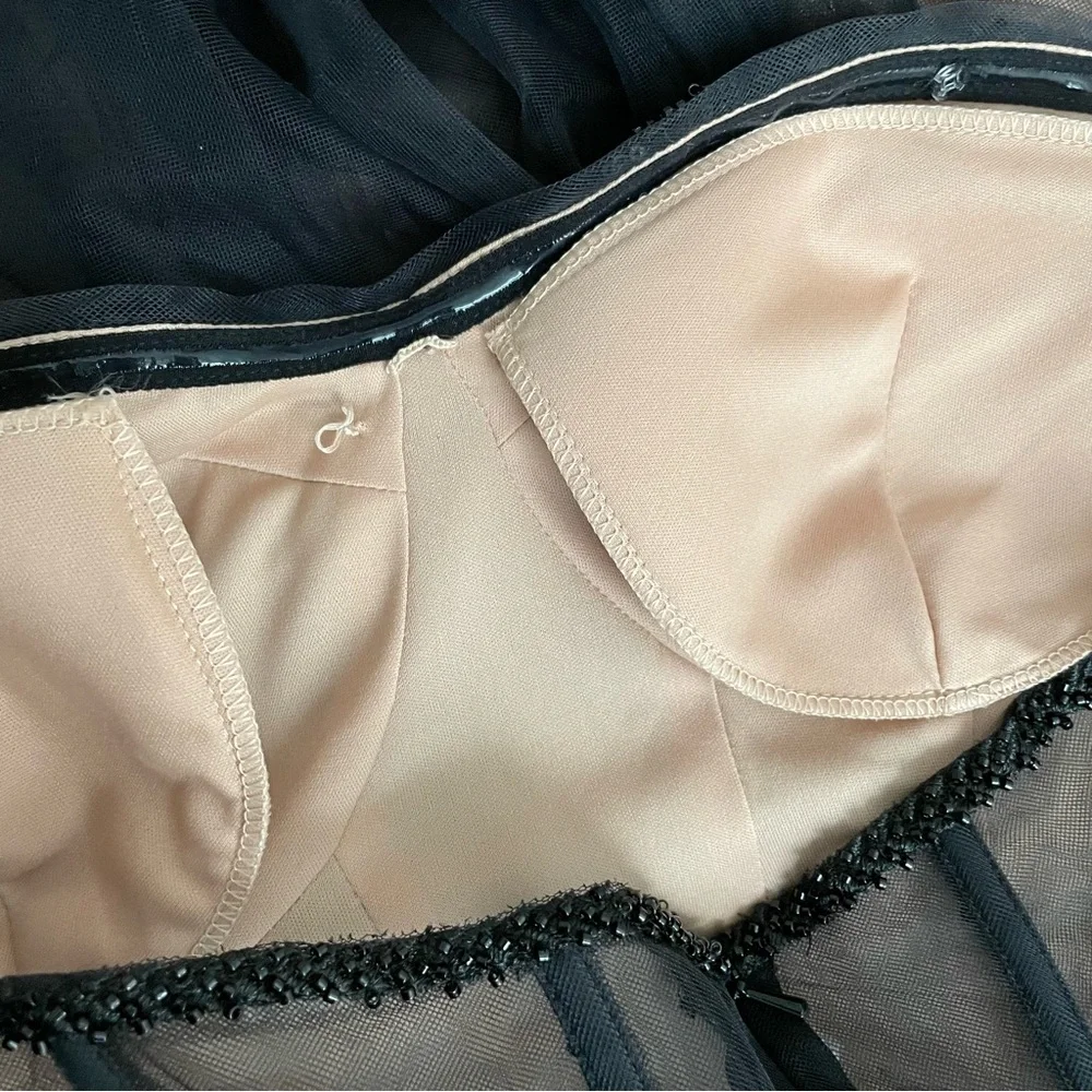 DAVID'S BRIDAL Galina Signature Strapless Corset Gown Tulle Dress #WBM3095 Prom - Picture 14 of 16